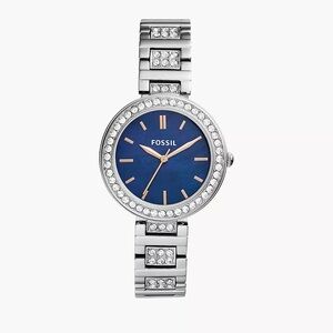 Karli Three-Hand Stainless Steel Watch in Blue
